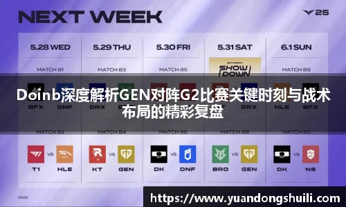 Doinb深度解析GEN对阵G2比赛关键时刻与战术布局的精彩复盘